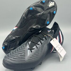 Adidas Predator Edge.1 Soccer Cleats Mens Size 8.5 Black Firm GV7391 NEW
